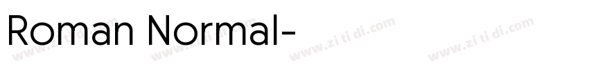 Roman Normal字体转换